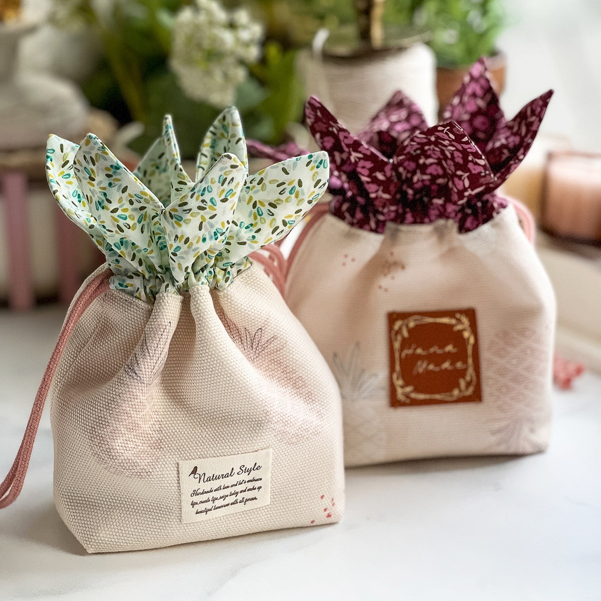 Cute Pineapple Canvas Drawstring Bag
