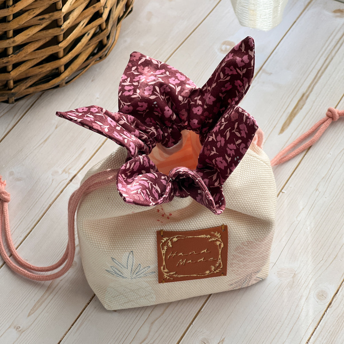 Cute Pineapple Canvas Drawstring Bag