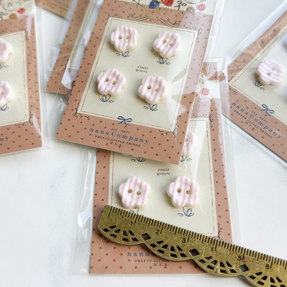 Candy Striped Buttons at nanaCompany