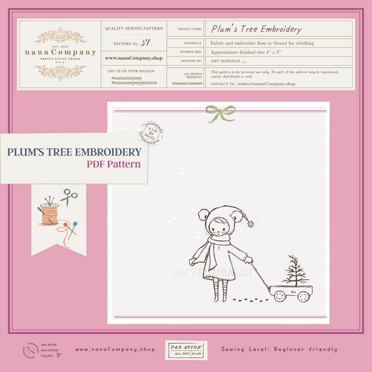Plum’s Tree | Embroidery PDF Pattern
