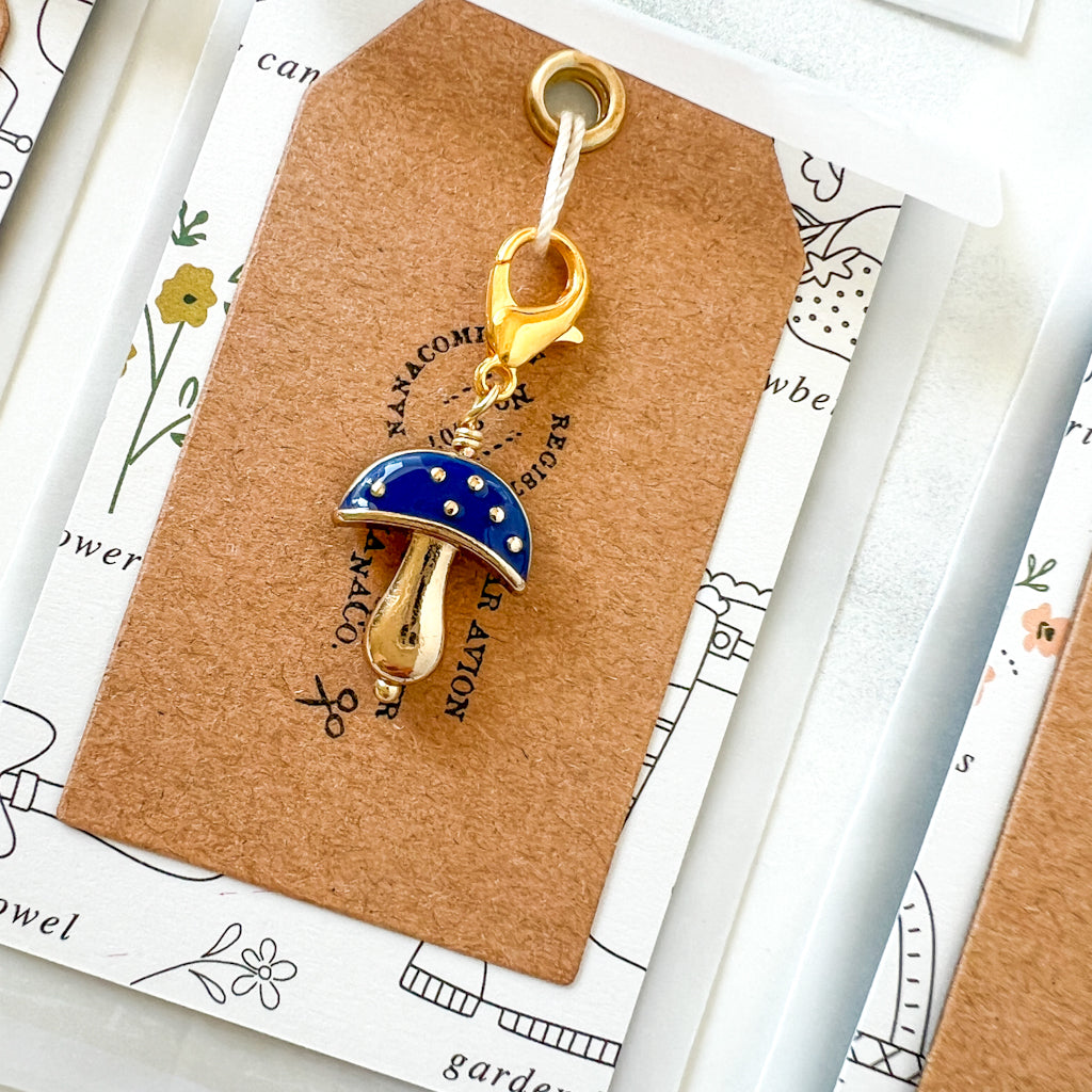 Preppy Mushroom Zipper Pull Charm