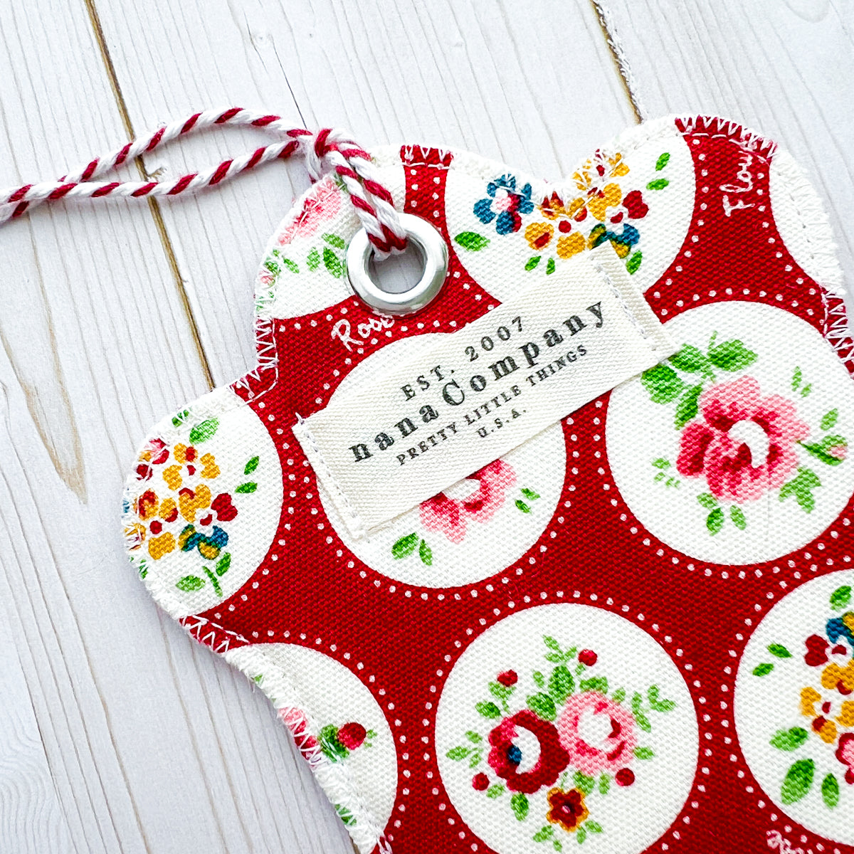 Handmade Fabric Bobbin | Three Yards Red Christmas Ribbon