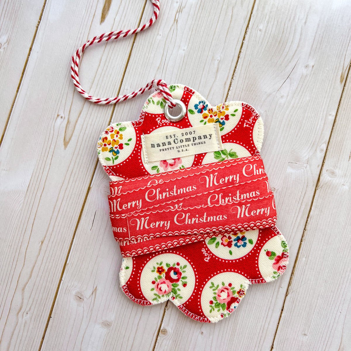Handmade Fabric Bobbin | Three Yards Red Christmas Ribbon