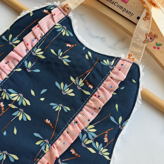 Handmade Ruffle Baby Bib | Choose Blue or Green