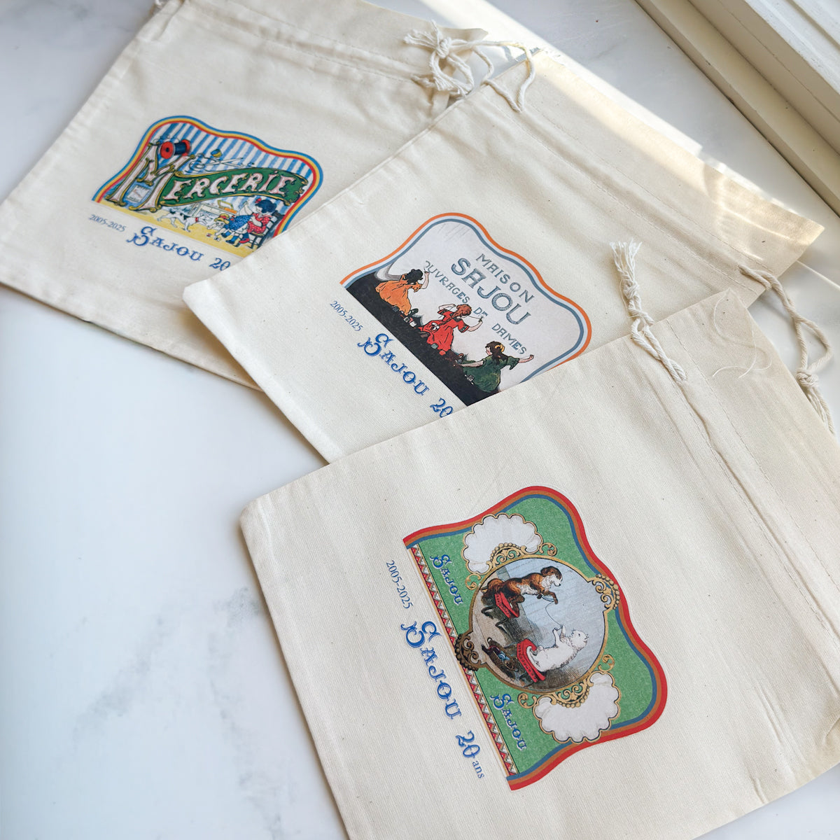 Sajou Small Cotton Project Drawstring Bag | Choose style