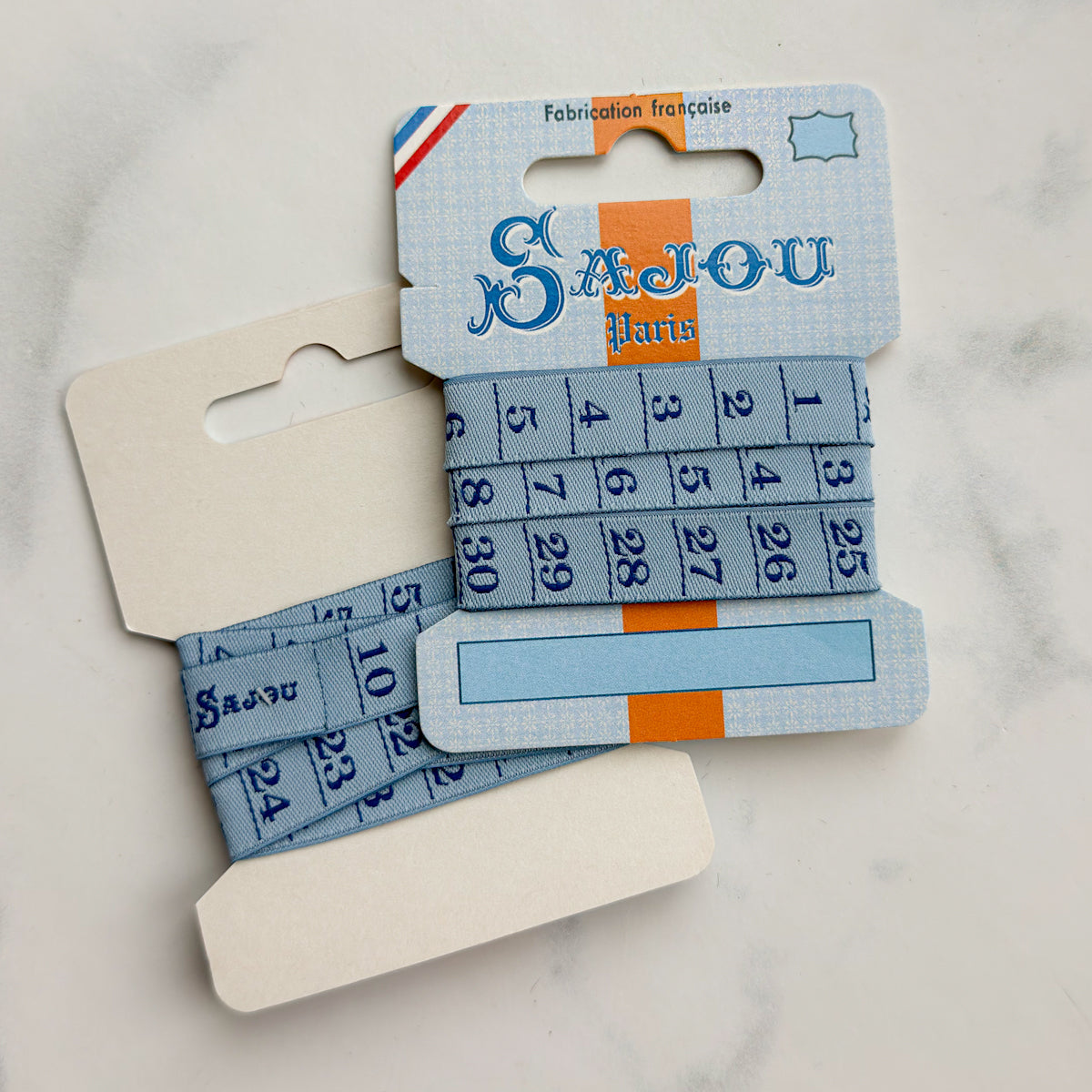 Sajou Dressmaker Blue Ribbon on Card | One meter