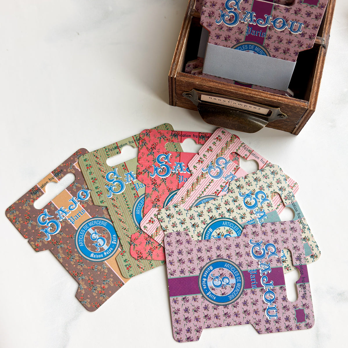 Sajou Ribbon Bobbin Cards | Floral Set of Six