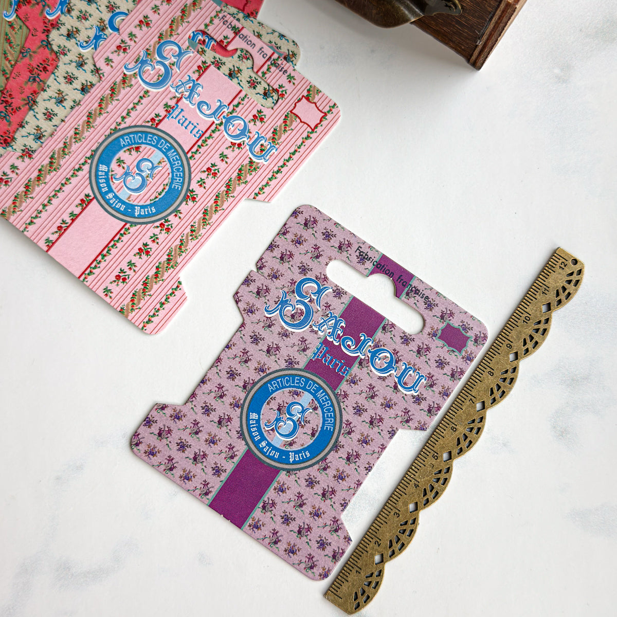 Sajou Ribbon Bobbin Cards | Floral Set of Six