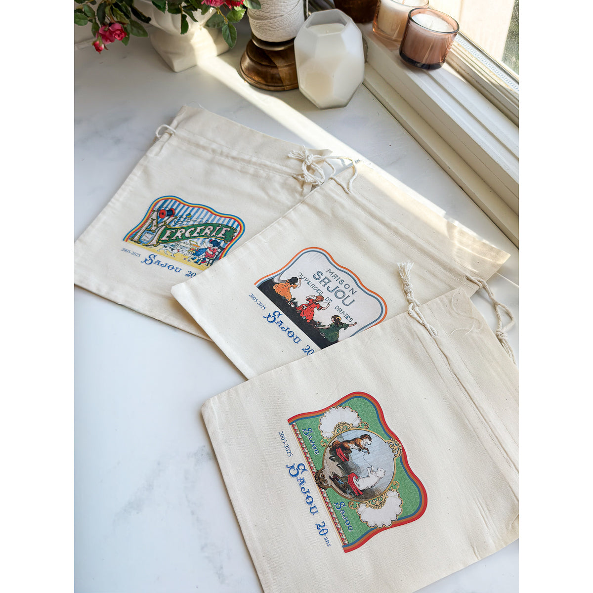 Sajou Small Cotton Project Drawstring Bag | Choose style