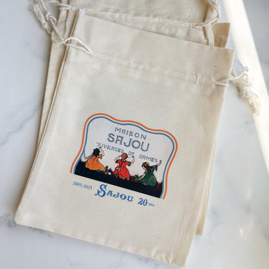 Sajou Small Cotton Project Drawstring Bag | Choose style