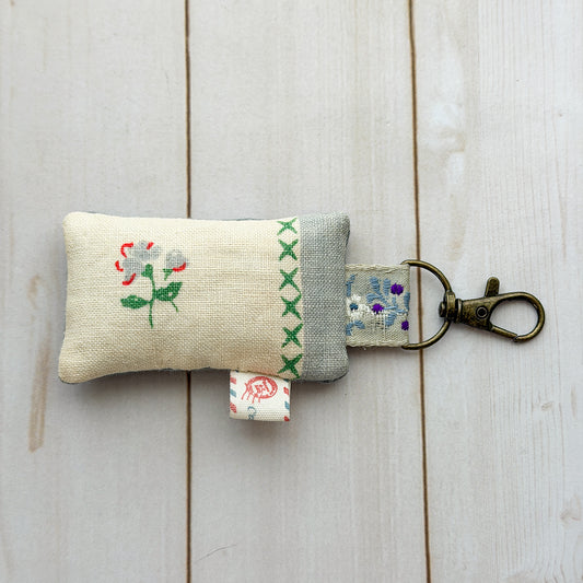 Vintage Cherry Cotton Lavender Sachet with Clip | Small | Choose Style