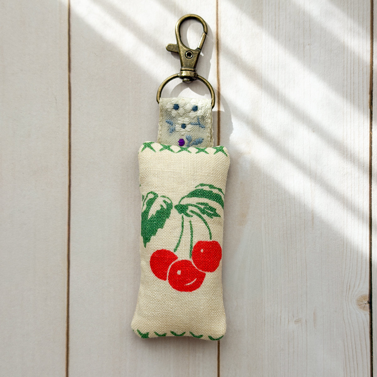 Vintage Cherry Cotton Lavender Sachet with Clip | Small | Choose Style