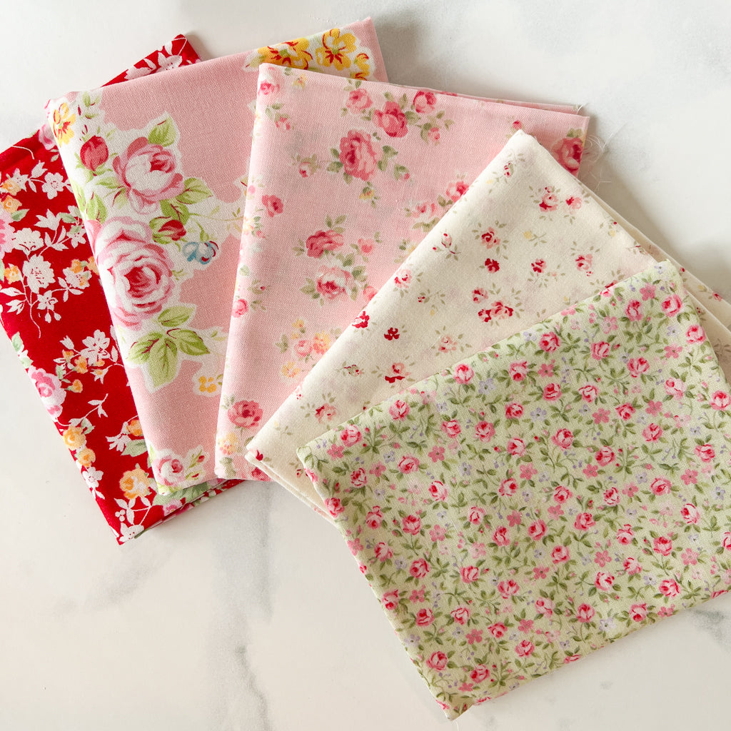 Soft and Sweet Floral Bundle Japanese Fabrics | 5 FQ