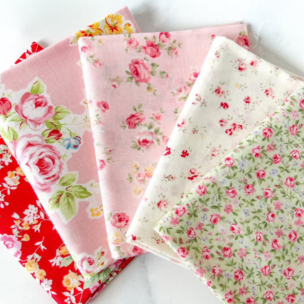 Soft and Sweet Floral Bundle Japanese Fabrics | 5 FQ