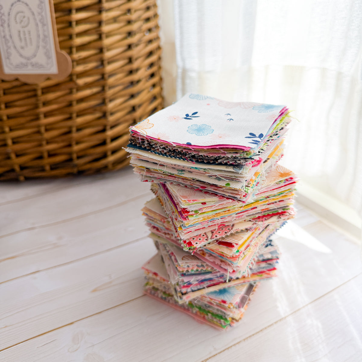 Mini Surprise Box of 2 1/2” squares Assorted Fabrics
