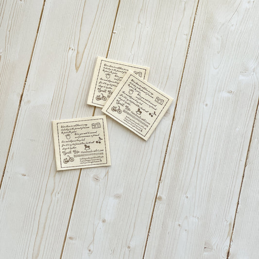 Sweet Life Printed Cotton Labels | set of three