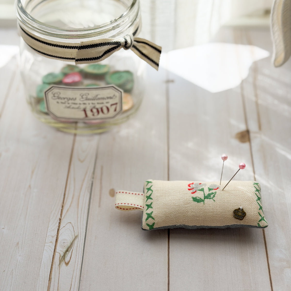 Vintage Floral Cotton Small Pincushion | Choose Style