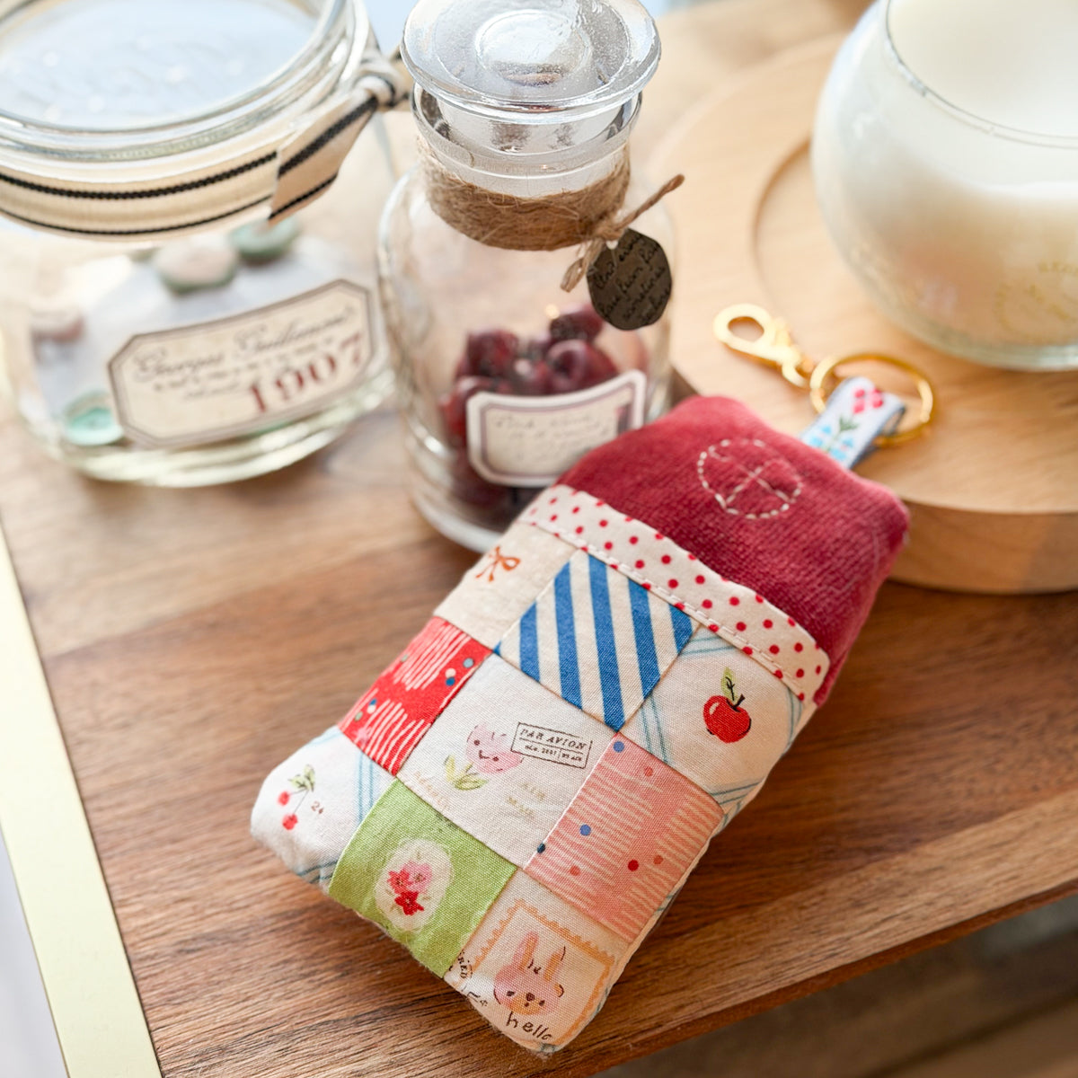 Townhouse Pocket Pincushion in Velvet + Minimo Fabrics by Amy Sinibaldi for nanaCompany