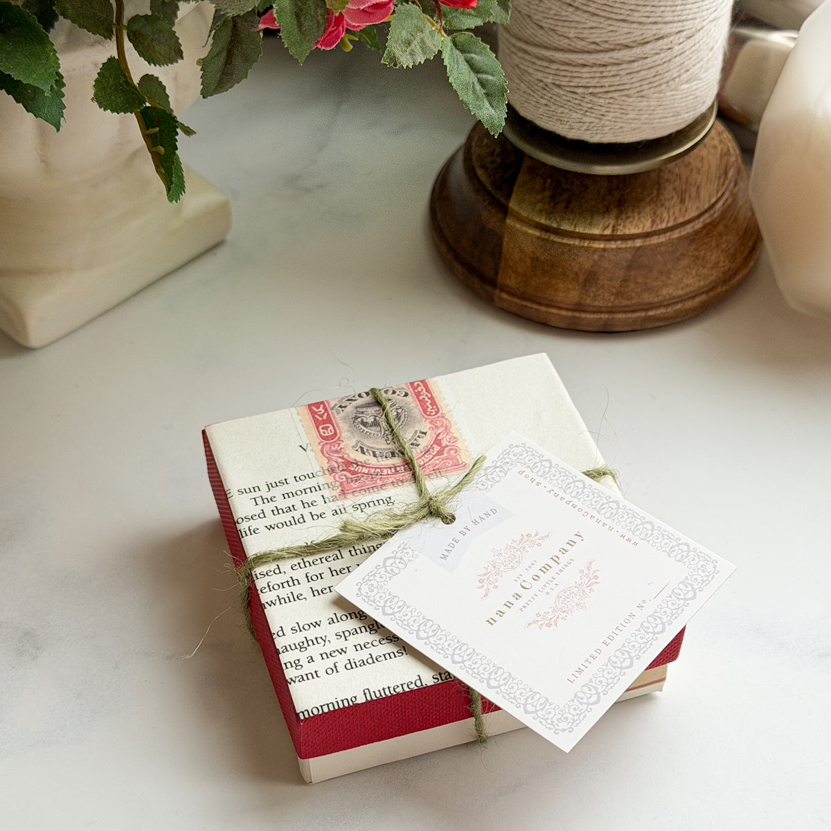 Lavender filled Heart sachet with Tasseled Key and Emily Dickinson Tag