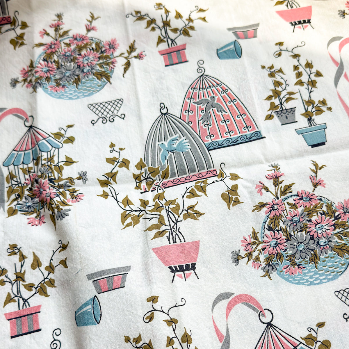 Vintage Birdcage Fabric
