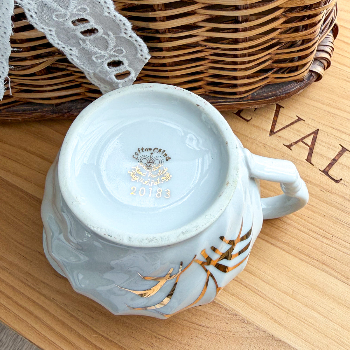 Vintage Lefton China Creamer Cup Art Supplies Holder - nanaCompany