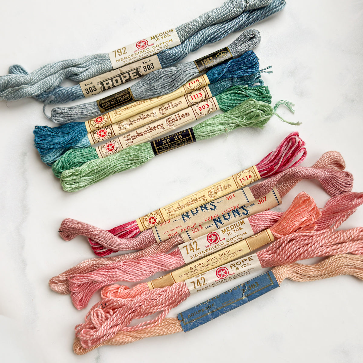 Vintage Embroidery Floss Beautiful Vintage Labels at nanaCompany | Choose Set