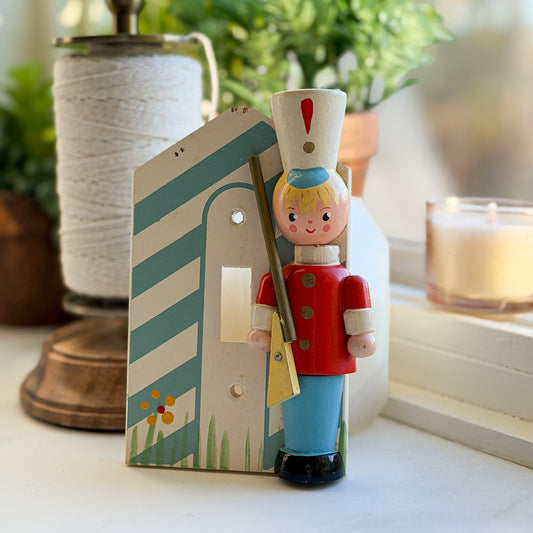 Charming Vintage Painted Guard Boy Switch Cover Children Decor