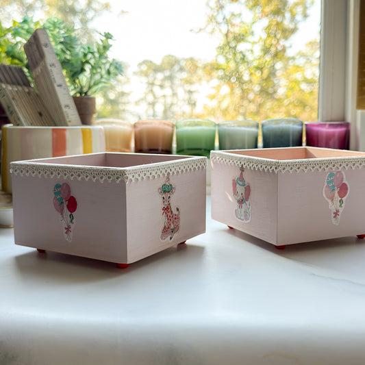 Vintage Style Decor Wood Boxes for Storage