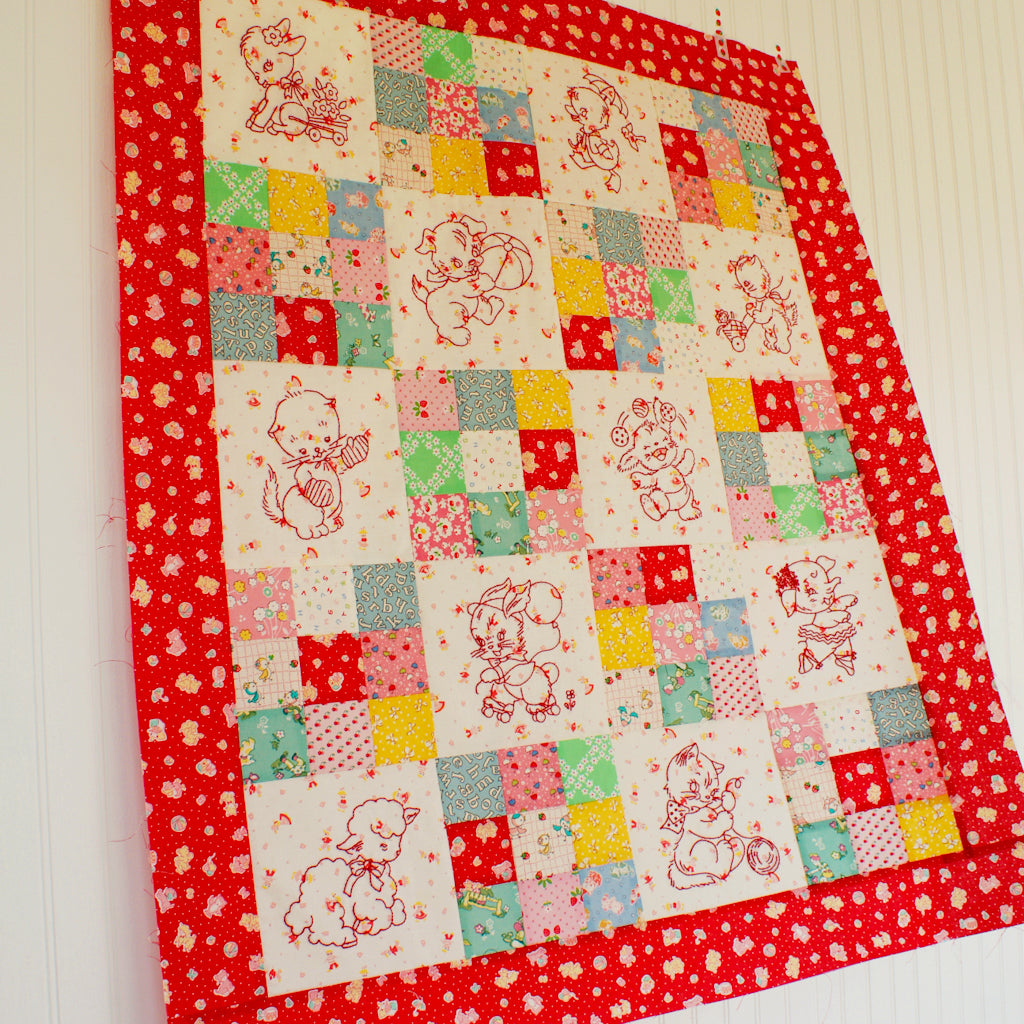 Vintage Embroidery Quilt