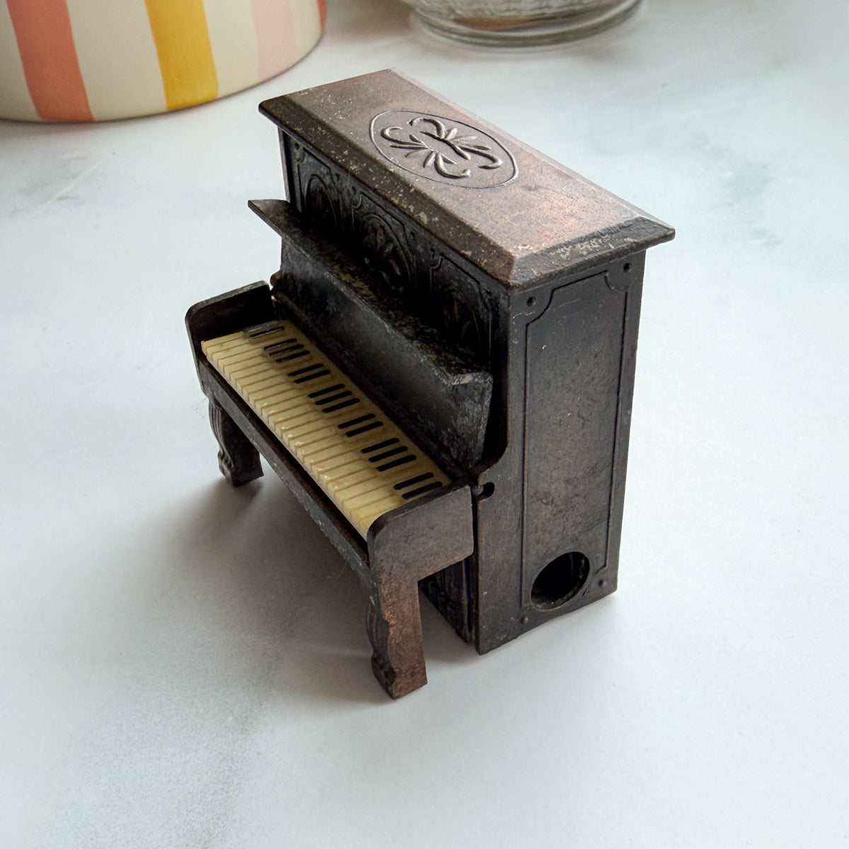 Vintage Die-cast Miniature Piano Pencil Sharpener Collectible