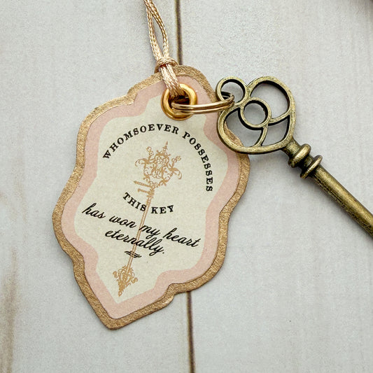 Antique Style Vintage Hotel Charm Love Tasseled Key