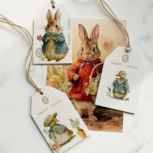 Deco Wood Gift Tags Easter Ornaments | Set No.5