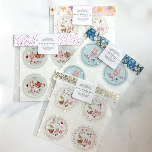 Hello Bunny & Apple Bear Stickers | Choose Style