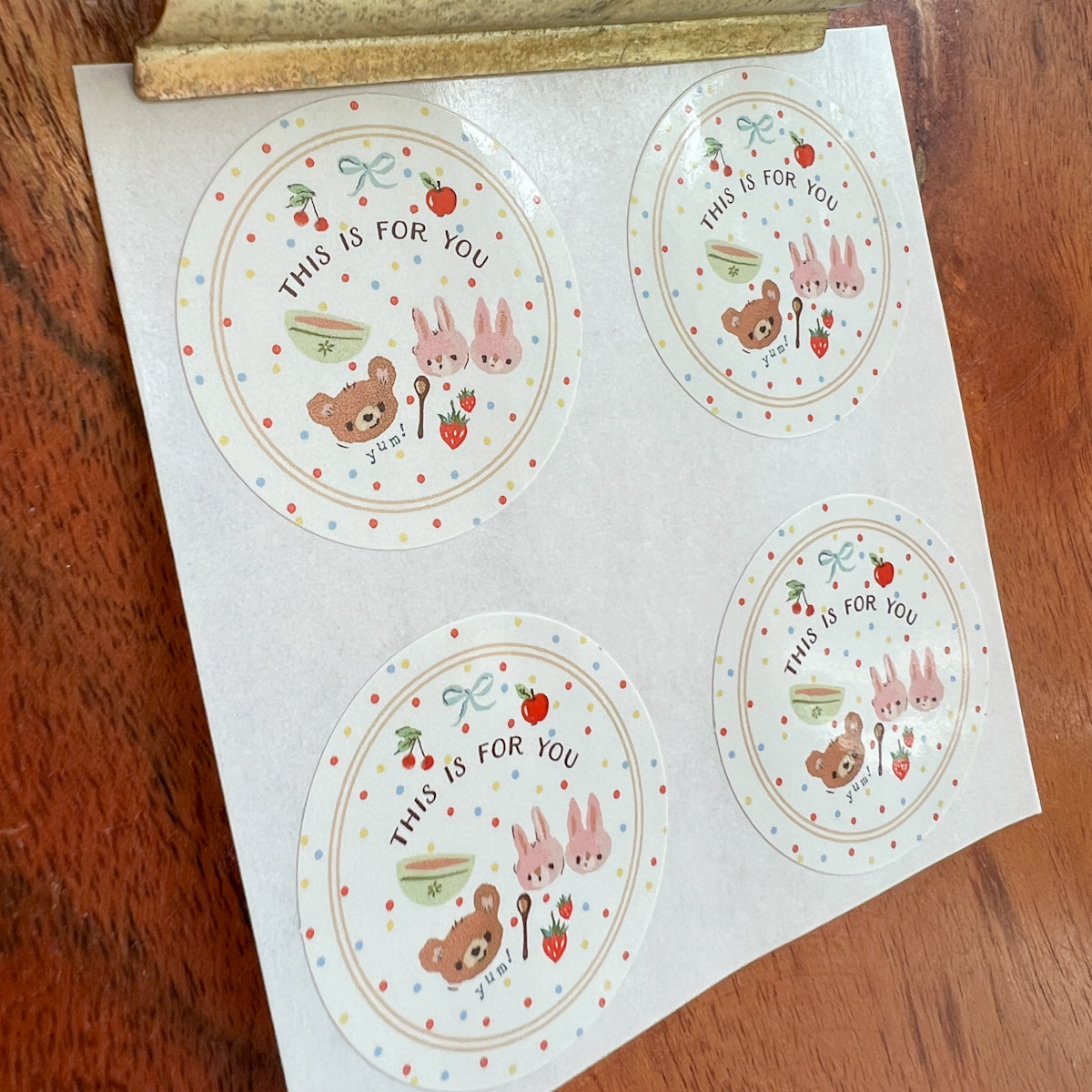 Hello Bunny & Apple Bear Stickers | Choose Style